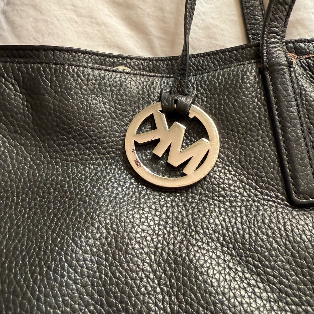 Black Leather Tote Bag